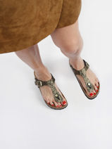 Slippers gizeh microfiber uit leder-BIRKENSTOCK-vue-porte