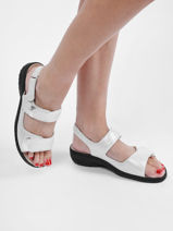 Sandalen getha artic uit leder-MEPHISTO-vue-porte