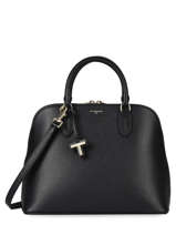 Sac Port Main Gisle Cuir Le tanneur Noir gisele TGIS1010