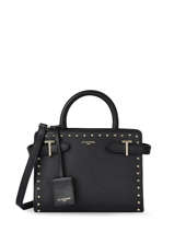 Sac Bandoulire Emilie Micro Rivets Cuir Le tanneur Noir emily TEMI16A1