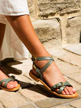 Sandalen Hepana Uit Leder Les tropeziennes Groen women HEPANA