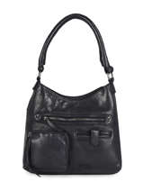 Besace Essential Cuir Basilic pepper Noir essential BESS01
