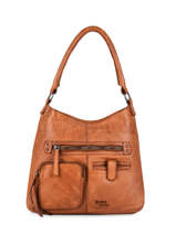 Schoudertas Essential Leder Basilic pepper Bruin essential BESS01