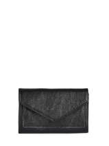 Porte-monnaie Cuir Etrier Noir etincelle irisee EETI469