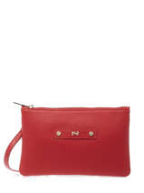 Sac Bandoulire Kim Cuir Nathan baume Rouge n city VIC-CA41
