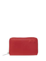 Portefeuille Compact Cuir Nathan baume Rouge classic 323N
