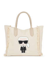 Schoudertas K Ikonik Fringed Karl lagerfeld Beige k ikonic 221W3011