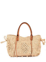 Schoudertas 24 Gd Raphia Leder Gerard darel Beige raphia DUS06454