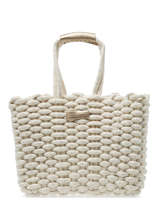 Cabas Crochet Le voyage en panier Blanc crochet PM563