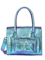 Sac Port paule Rive Gauche M Scarabe Cuir Paul marius Bleu scarabee RIVGMSCA