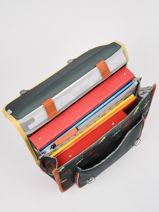 Boekentas Op Wieltjes Retro Cameleon Groen retro CR35-vue-porte