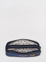 Pennenzak Meisje 2 Compartimenten Cameleon Blauw vintage fantasy TROU-vue-porte