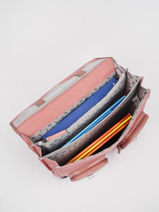Cartable Vintage Velvet Cameleon Rose vintage velvet CA41-vue-porte