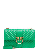 Cross Body Tas Classic Love Bag Quilt Leder Pinko Groen love bag quilt 1P22JP