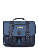 Cartable 2 Compartiments Cameleon Bleu vintage color CA146Q