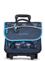 Cartable  Roulettes Enfant 2 Compartiments Cameleon Bleu actual CR38