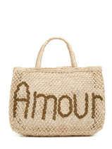 Shoppingtas "amour" Van Jute The jacksons Beige word bag AMOUR