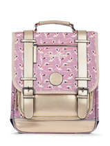 Rugzak Kinderen 2 Compartimenten Cameleon Roze vintage fantasy SD38