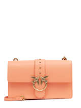 Sac Bandouli�re Classic Love Bag Icon Simply Cuir Pinko Rose love bag icon 1P22JH