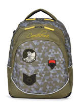 Sac  Dos Enfant 2 Compartiments Cameleon Vert actual SD43