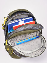 Sac  Dos Enfant 2 Compartiments Cameleon Vert actual SD43-vue-porte