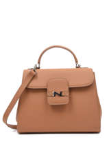 Sac � Main Duras Cuir Nathan baume Marron ines 1