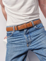 Riem Le tanneur Bruin belt TXE8H38-vue-porte