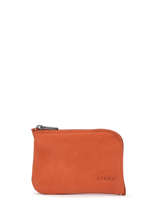 Porte-monnaie Etincelle Nubuck Cuir Etrier Orange etincelle nubuck EETN811