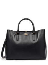 Sac  Main Marcy 36 Cuir Lauren ralph lauren Noir dryden 31876724