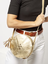Cross Body Tas Le Precieux Leder Paul marius Goud vintage PRECIEUX-vue-porte