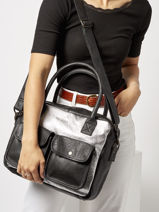 Sac Ledandy Argento Cuir Paul marius Argent argento DANDYARG-vue-porte