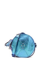 Cross Body Tas Precieux Scarabe Leder Paul marius Blauw scarabee PRECISCA