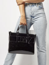 Sac Port Main Susy Armani exchange Noir susy A703-vue-porte
