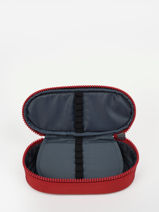 Trousse 1 Compartiment Kipling Rouge back to school / pbg PBG12908-vue-porte