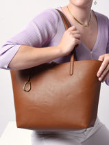 Cabas Rversible Merrimack Lauren ralph lauren Marron merrimack 31795329-vue-porte