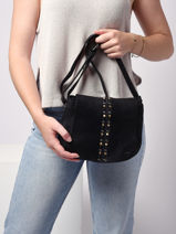 Sac Bandoulire Heritage Cuir Biba Noir heritage HAK2L-vue-porte