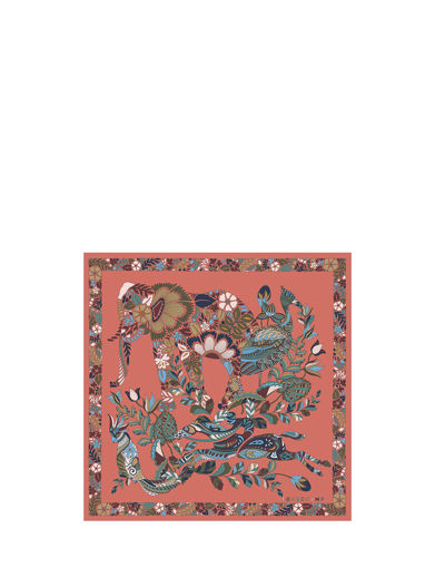 Longchamp Soie unie Foulard Rouge