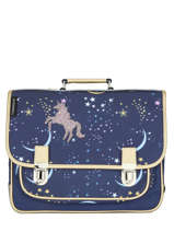 Cartable 2 Compartiments Caramel et cie Bleu boheme FI