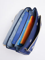 Cartable 1 Compartiment Caramel et cie Bleu boheme FI-vue-porte
