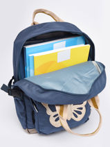 Sac  Dos 1 Compartiment Caramel et cie Bleu boheme FI-vue-porte