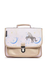 Cartable 1 Compartiment Caramel et cie Rose fille FI