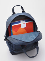 Rugzak 1 Compartiment Caramel et cie Blauw fier GA-vue-porte