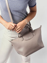 Longchamp Le pliage city Sac port main Beige-vue-porte