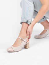 Pumps met riempje takla uit leder-DORKING-vue-porte