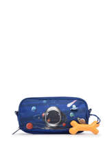 Pennenzak 3 Compartimenten Stones and bones Blauw boys B