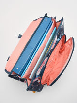 Cartable 2 Compartiments Lily Girls Stones and bones Bleu girls G-vue-porte