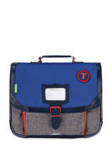 Cartable 1 Compartiment Tann's Gris fantaisie garcon 35154
