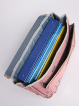 Cartable 2 Compartiments Caramel et cie Rose boheme FI-vue-porte