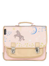 Cartable 2 Compartiments Caramel et cie Rose boheme FI