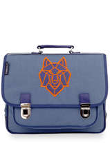 Boekentas 2 Compartimenten Caramel et cie Blauw fier GA